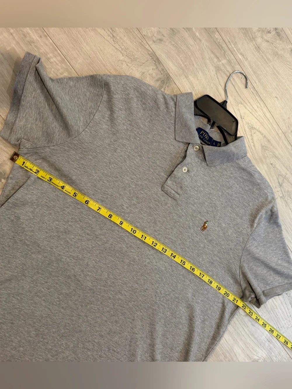 Polo Ralph Lauren Men's Size L Grey Heather Pima Soft Touch Polo